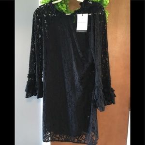 NWT target black dress with lace layover